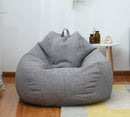 Sofa-Cover Large Small Lazy Bean Bag Sofa Chairs Cover Without Filler Linen Cloth Lounger Seat Bean Bag Pouf Puff Couch