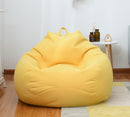 Sofa-Cover Large Small Lazy Bean Bag Sofa Chairs Cover Without Filler Linen Cloth Lounger Seat Bean Bag Pouf Puff Couch