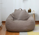 Sofa-Cover Large Small Lazy Bean Bag Sofa Chairs Cover Without Filler Linen Cloth Lounger Seat Bean Bag Pouf Puff Couch