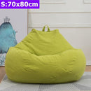 Comfortable Lazy Sofas Cover Chairs without Filler Linen Cloth Lounger Seat Bean Bag Pouf Puff Couch Tatami Living Room S/M/L