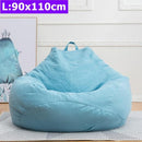 Comfortable Lazy Sofas Cover Chairs without Filler Linen Cloth Lounger Seat Bean Bag Pouf Puff Couch Tatami Living Room S/M/L