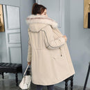 -30 Degrees New 2020 Women Winter Jacket Hooded Fur Collar Female Winter Coat Long Parkas with Fur Lining Plus Size Fur Parka