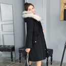 -30 Degrees New 2020 Women Winter Jacket Hooded Fur Collar Female Winter Coat Long Parkas with Fur Lining Plus Size Fur Parka