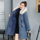 -30 Degrees New 2020 Women Winter Jacket Hooded Fur Collar Female Winter Coat Long Parkas with Fur Lining Plus Size Fur Parka