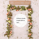Hot 2M Wisteria Artificial Flower Vine Wreath Wedding Arch Decoration Fake Plant Leaf Rattan Trailing Fake Flower Ivy Wall