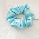 1PC Satin Silk Solid Color Scrunchies Elastic Hair Bands 2019 New Women Girls Hair Accessories Ponytail Holder Hair Ties Rope