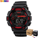 SKMEI Outdoor Sport Watch Men Multifunction 5Bar Waterproof PU Strap LED Display Watches Chrono Digital Watch reloj hombre 1243