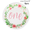 WEIGAO 1pcs 1 2 3 Birthday Caps Flower Crown 1st Birthday Hat Newborn Baby Birthday Headband 1 Year Birthday Party Decorations