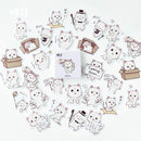 Cute cat Label Kawaii Diary Handmade Adhesive Paper Flake Japan Vintage box mini Sticker Scrapbooking  Stationery