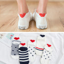 10 pieces = 5 pairs Korea Summer socks women Cartoon Animal bear mouse Socks Cute Funny Invisible cotton Ankle Socks Size 35-41
