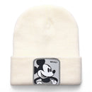 Mickey Minnie Donald Beanie High Quality Cotton Casual Beanies for Men Women Warm Knitted Winter Hat Fashion Solid Unisex Cap