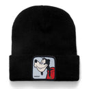 Mickey Minnie Donald Beanie High Quality Cotton Casual Beanies for Men Women Warm Knitted Winter Hat Fashion Solid Unisex Cap