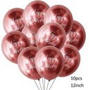 10/14pcs Metallic Balloons Heart Star Gold Confetti Balloon Birthday Party Decoration Kids Adult Air Balls globos Wedding Decor