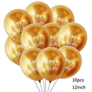 10/14pcs Metallic Balloons Heart Star Gold Confetti Balloon Birthday Party Decoration Kids Adult Air Balls globos Wedding Decor