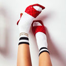 2020 Marian Sqaure Toe Red Quilted Mule Heels Shoe Black PU High Heel Shoes Women Sandals Sliper Woman Shoes zapatos mujer White