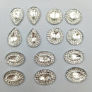 100pcs ova/round/Water drop transparency Flat back Rhinestone Round Cabochon Embellishment Scrapbooking DIY Crafts