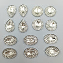 100pcs ova/round/Water drop transparency Flat back Rhinestone Round Cabochon Embellishment Scrapbooking DIY Crafts