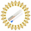 24 PCS MK8 Nozzles Set Cleaning Needle M6 Brass Extruder 0.2 0.3 0.4mm 0.5 0.6 0.8 1.0mm Hotend Nozzles Fit 1.75mm 3D Printer