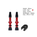 2 Pcs/set Bicycle 40/60/80mm Valve for Compatible Road MTB Bicycle Tubeless Tires Brass Core Alloy Stem Tubeless Sealant