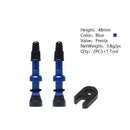 2 Pcs/set Bicycle 40/60/80mm Valve for Compatible Road MTB Bicycle Tubeless Tires Brass Core Alloy Stem Tubeless Sealant