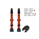 2 Pcs/set Bicycle 40/60/80mm Valve for Compatible Road MTB Bicycle Tubeless Tires Brass Core Alloy Stem Tubeless Sealant