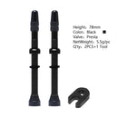 2 Pcs/set Bicycle 40/60/80mm Valve for Compatible Road MTB Bicycle Tubeless Tires Brass Core Alloy Stem Tubeless Sealant