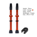 2 Pcs/set Bicycle 40/60/80mm Valve for Compatible Road MTB Bicycle Tubeless Tires Brass Core Alloy Stem Tubeless Sealant