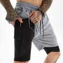 2020 Running Shorts Men Fitness Gym Training Sports Shorts Quick Dry Workout Gym Sport Jogging Double Deck Summer Men Shorts