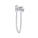 1pcs Gold Silver Color Lightning/Snake Chain Stud Earrings for Women 925 Sterling Silver Tassel Earrings Fashion Jewelry