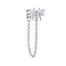 1pcs Gold Silver Color Lightning/Snake Chain Stud Earrings for Women 925 Sterling Silver Tassel Earrings Fashion Jewelry