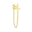 1pcs Gold Silver Color Lightning/Snake Chain Stud Earrings for Women 925 Sterling Silver Tassel Earrings Fashion Jewelry