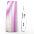 10 Pcs Professional Nail File 100 150 180 240 Grit Unhas De Gel Nail Files Sandpaper Moon Style Acrylic Nail File Art Tools