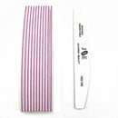 10 Pcs Professional Nail File 100 150 180 240 Grit Unhas De Gel Nail Files Sandpaper Moon Style Acrylic Nail File Art Tools