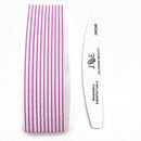 10 Pcs Professional Nail File 100 150 180 240 Grit Unhas De Gel Nail Files Sandpaper Moon Style Acrylic Nail File Art Tools