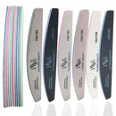 10 Pcs Professional Nail File 100 150 180 240 Grit Unhas De Gel Nail Files Sandpaper Moon Style Acrylic Nail File Art Tools