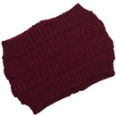 autumn winter Ponytail Beanie hat Women Stretch Knitted Crochet Beanies cap Winter Hats Cap  For Women Warm Lady
