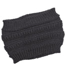 autumn winter Ponytail Beanie hat Women Stretch Knitted Crochet Beanies cap Winter Hats Cap  For Women Warm Lady