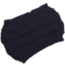 autumn winter Ponytail Beanie hat Women Stretch Knitted Crochet Beanies cap Winter Hats Cap  For Women Warm Lady