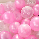 10Pcs/lot 12inch Transparent Star Pink Balloons Latex Balloons Set Wedding Decorations Baby Shower Birthday Party Helium Balloon