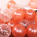 10Pcs/lot 12inch Transparent Star Pink Balloons Latex Balloons Set Wedding Decorations Baby Shower Birthday Party Helium Balloon