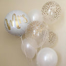 18inch Round White Gold Glitter Print Mr&Mrs LOVE foil Balloons bride to be marriage Wedding Valentine's Day Air Globos Supplies