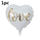 18inch Round White Gold Glitter Print Mr&Mrs LOVE foil Balloons bride to be marriage Wedding Valentine's Day Air Globos Supplies