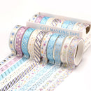 10 Pcs/Set Gold Foil Washi Tape Cute Heart Masking Tape Decorative Adhesive Tape Sticker Scrapbooking DIY Stationery