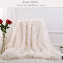 Shaggy Throw Blanket Soft Long Plush Bed Cover Blanket Fluffy Faux Fur Bedspread Blankets for Beds Couch Sofa