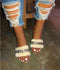 Summer Women's Slippers Zapatos De Mujer Fashion Crystal Beach Slipper Flat Shoes Women Slides Plus Size Flip Flops Open Toe