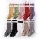 1-9 Years Kids Boys Toddlers Girls Socks Knee High Long Soft Cotton Baby Socks Stripped Children Socks School Clothes