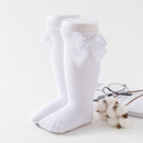 2020 Kids Socks Toddlers Girls Big Bow Knee High Quality Long Soft 100% Cotton Lace Baby Tube Sock Calcetines