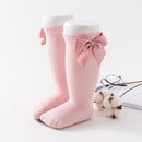 2020 Kids Socks Toddlers Girls Big Bow Knee High Quality Long Soft 100% Cotton Lace Baby Tube Sock Calcetines