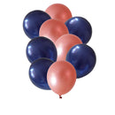 12pcs Ink Blue Latex Balloon Set Star Clear Pink Gold Helium Balloons Wedding Decoration Baby Shower Birthday Party Supplies