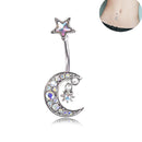 14G 316L surgical steel bar Nickel-free Retail Snake belly button ring fashion lizard lady body piercing navel belly jewelry